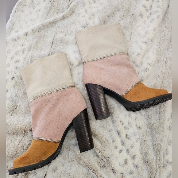 Katy Perry Zip off boots to booties.  Heels.  Convertible peep toes.  SIZE 8.5 - Picture 5 of 13